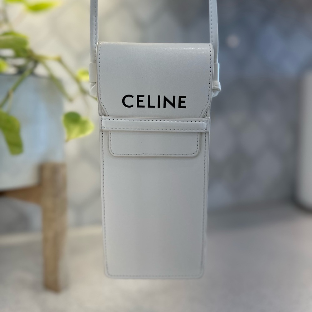 Celine authentic mini luxury crossbody sunglasses/phone case/carrier white NWOT
